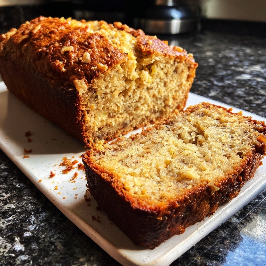 Bananenbrot mit Kokosraspeln