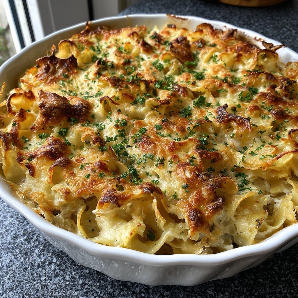 Nudelauflauf mit Kräutern
