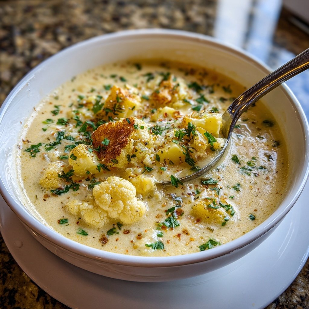 Blumenkohlsuppe mit Kartoffeln