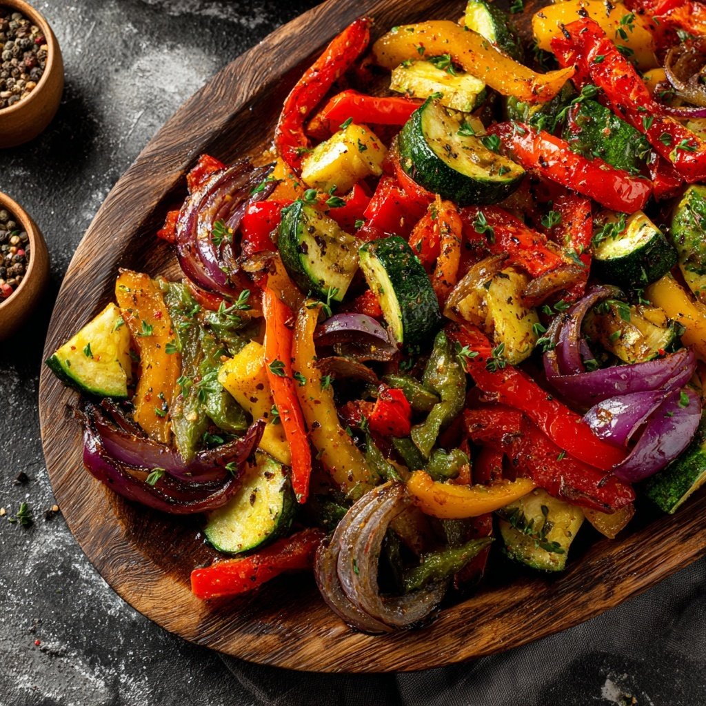 Abendessen mit Gemüsepfanne