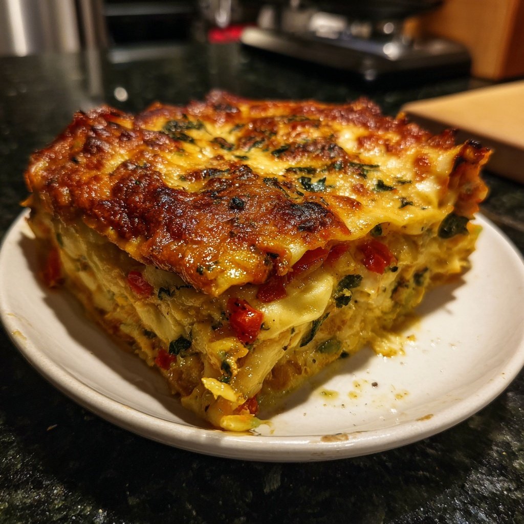 Vegetarische Lasagne mit Gemüse