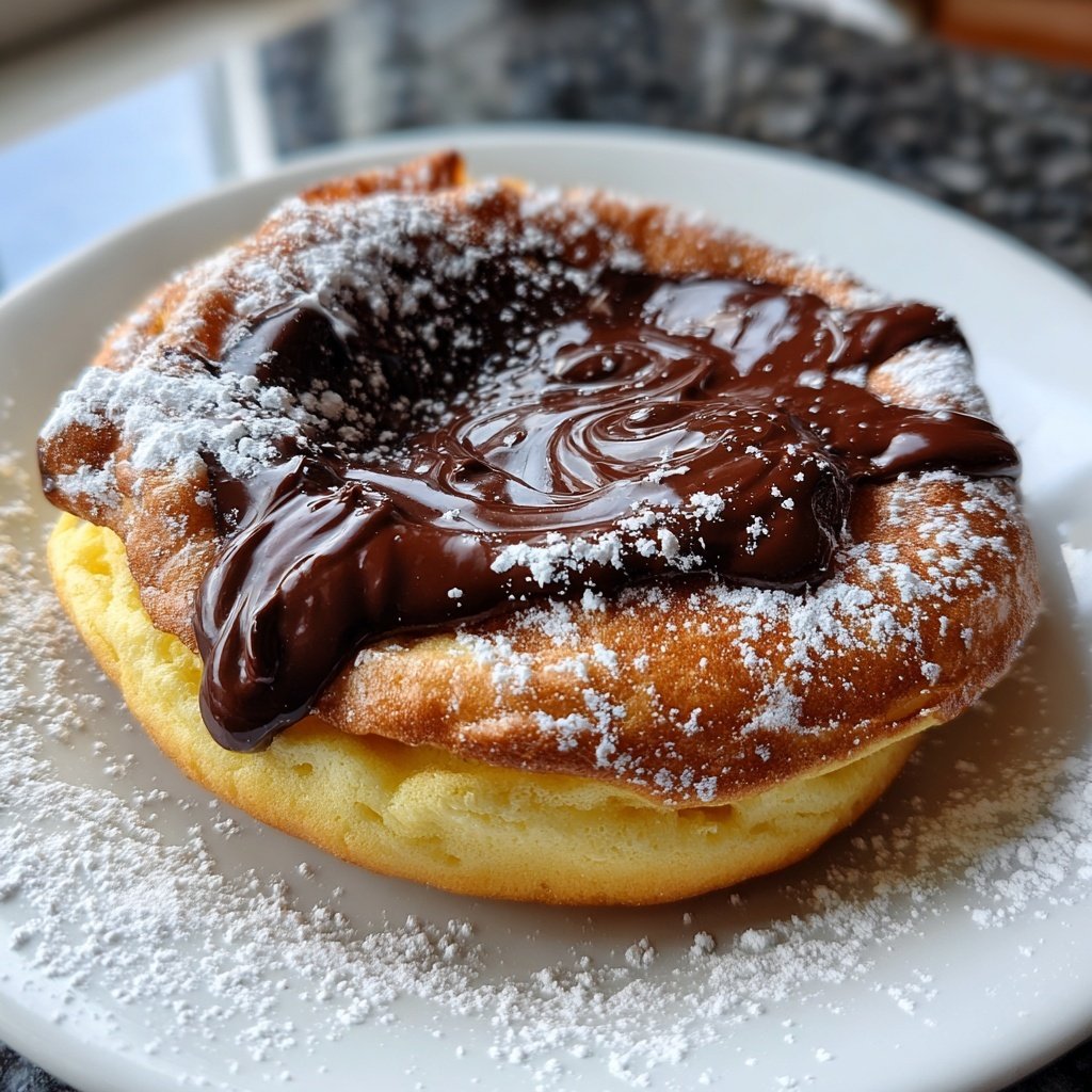 Pfannkuchen mit Schokoladensauce