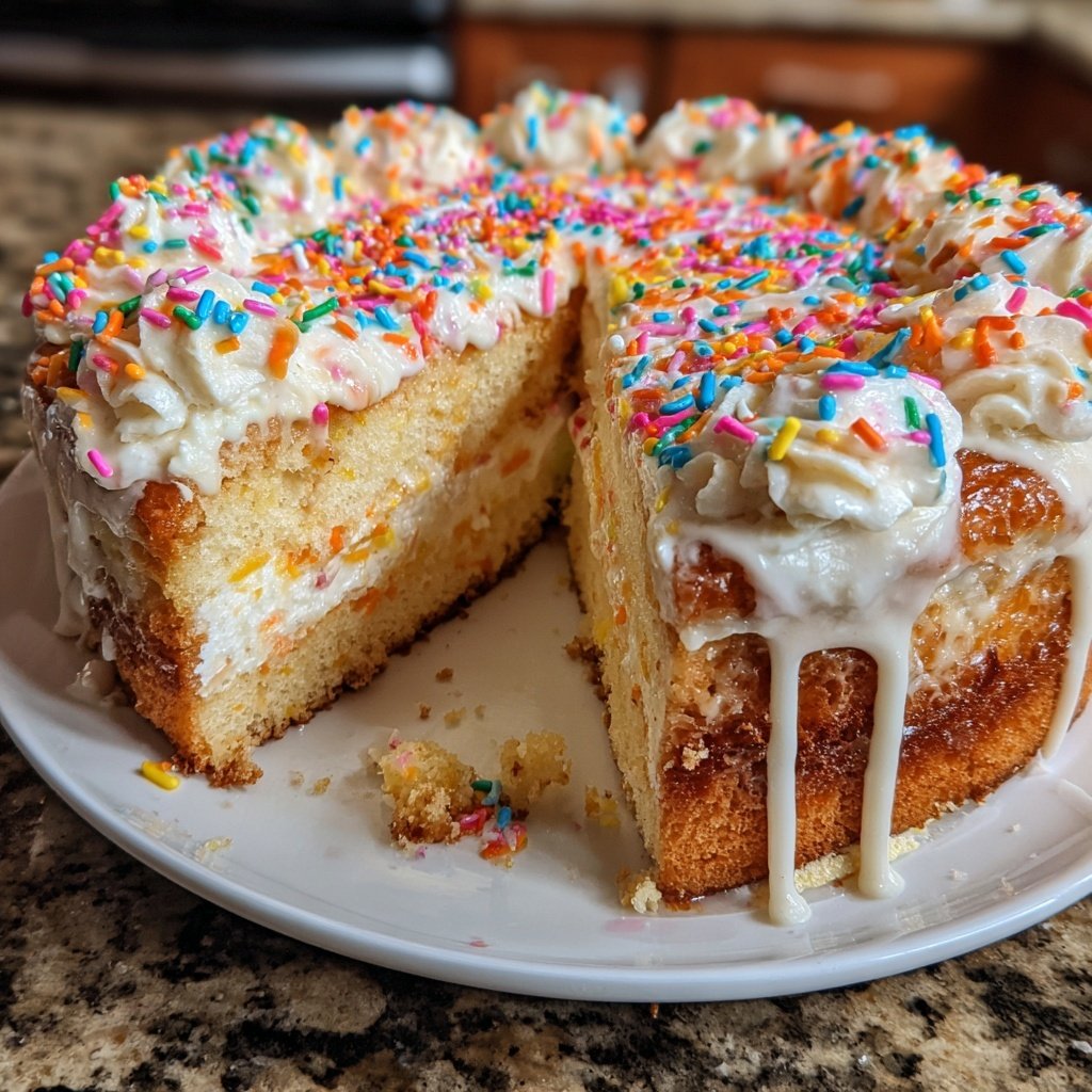 Geburtstagskuchen mit Sahnecreme