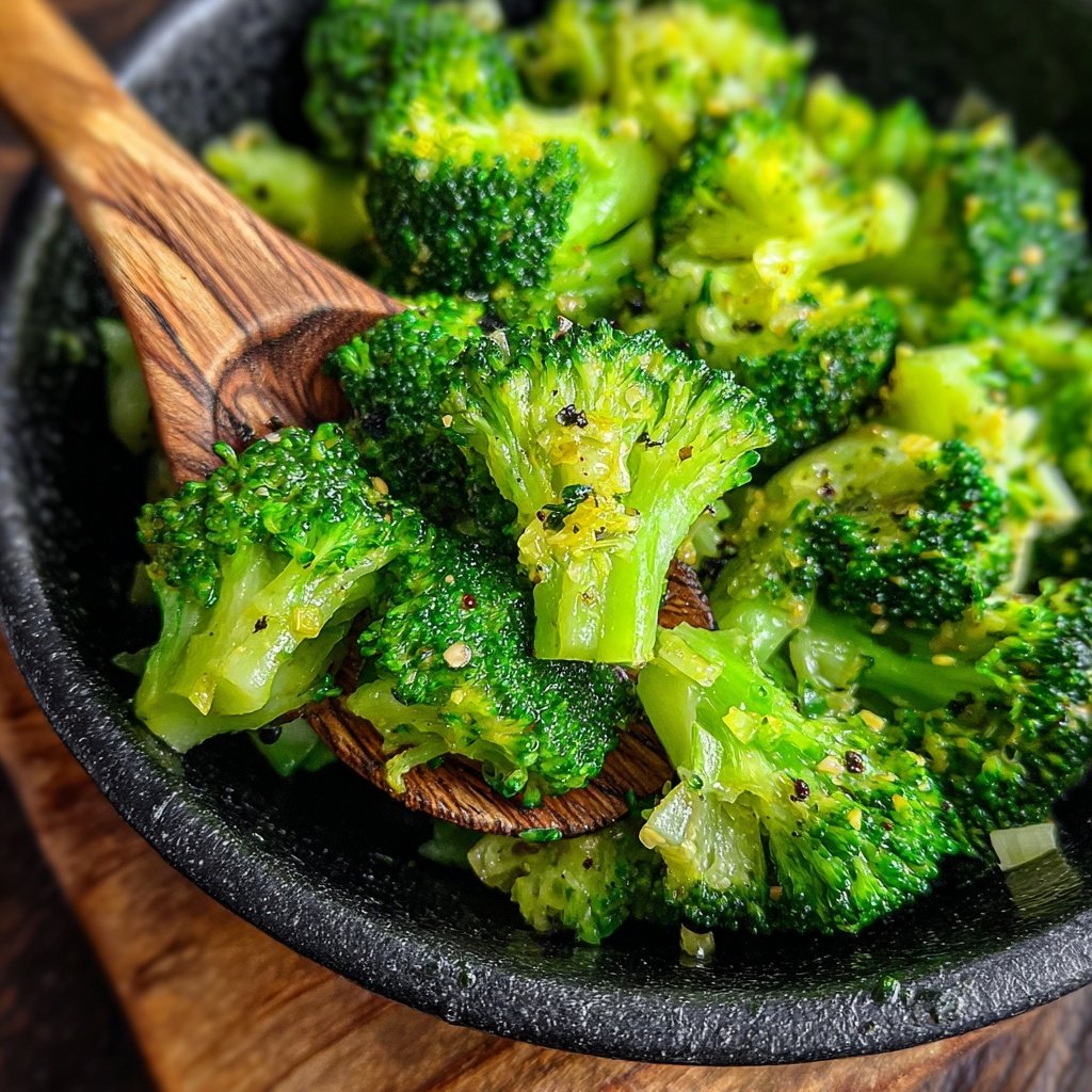Brokkoli Pfanne Mit Knoblauch