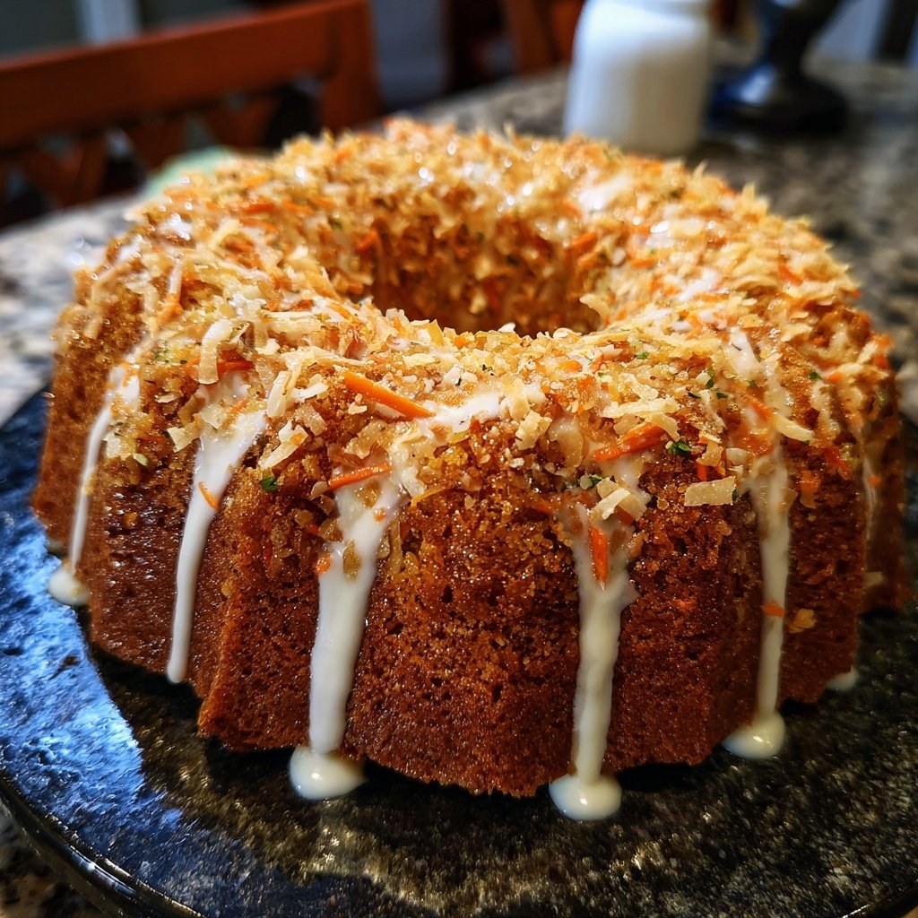 Karottenkuchen Mit Kokosraspeln