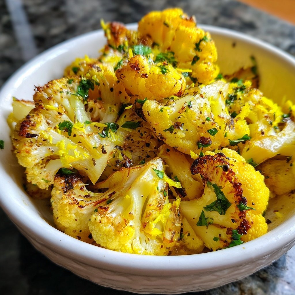 Blumenkohl mit Knoblauch und Zitrone