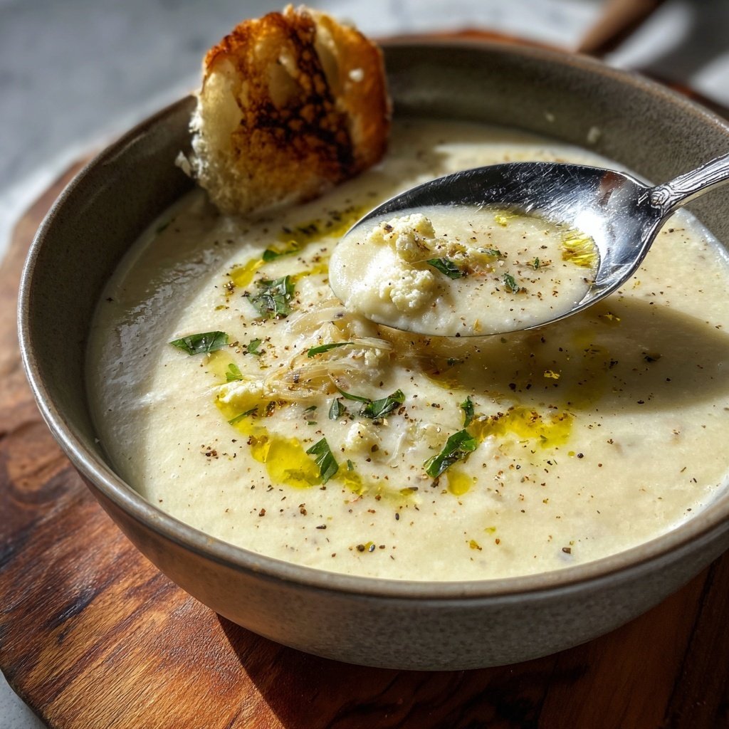 Blumenkohlsuppe fein püriert