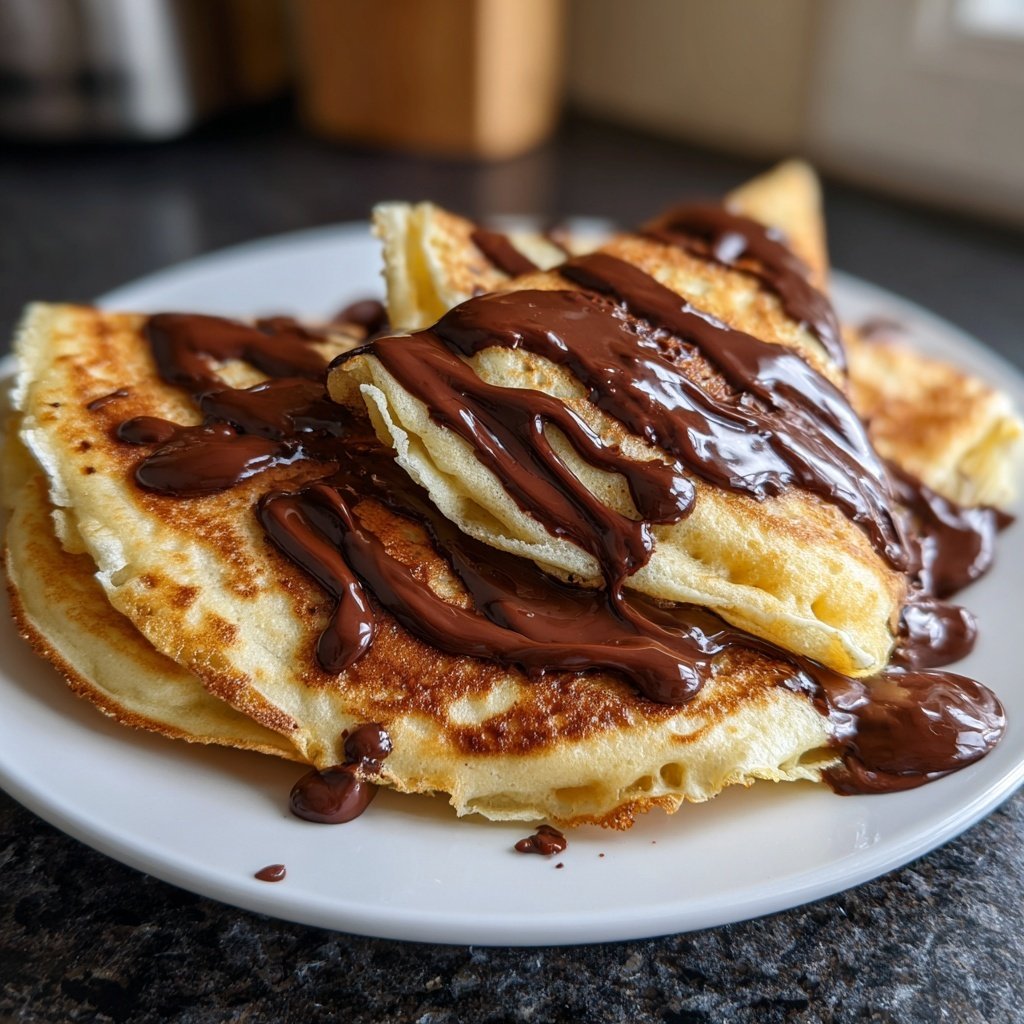 Pfannkuchen mit Schokocreme